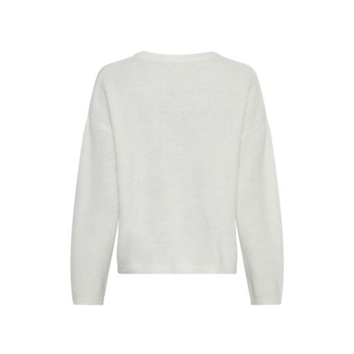 Moss Copenhagen Woll-Mix-Pullover Egret Rückansicht