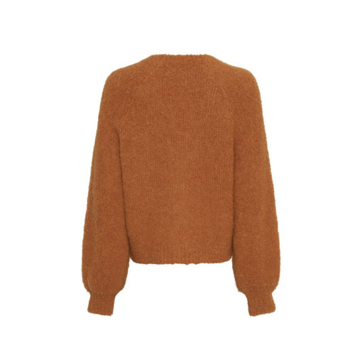 Moss Copenhagen Bouclé-Cardigan Cathay Spice Rückansicht