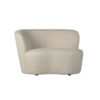Sofa Stone Bouclé-Stoff Cremé Lehne Links