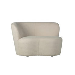 Sofa Stone Bouclé-Stoff Cremé Lehne Links