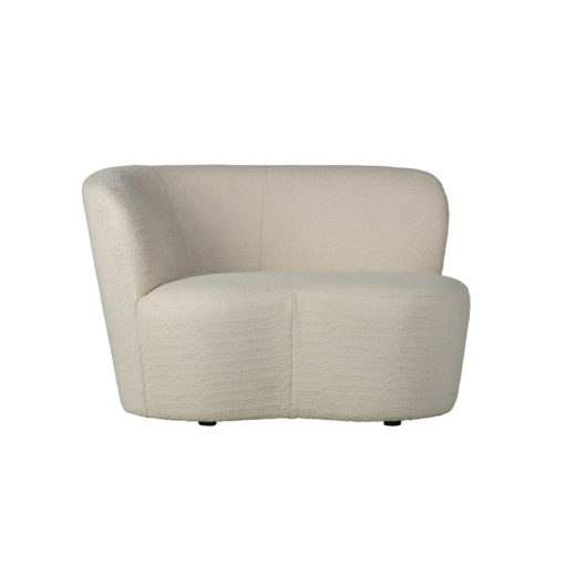 Sofa Stone Bouclé-Stoff Cremé Lehne Links