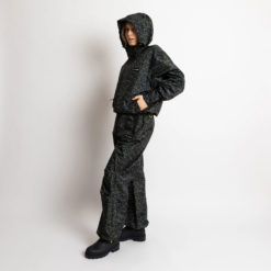 VIVI MARI Rain Pants Leo Splashes Navy/Olive mit kurzer Regenjacke
