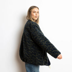 VIVI MARI Reversible Bomber Jacket Navy/Leo Navy-Olive Leo außen