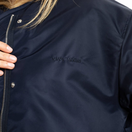 VIVI MARI Reversible Bomber Jacket Navy/Leo Navy-Olive Navy Detail