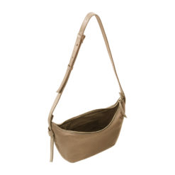 YAYA Leder-Umhängetasche Chipmunk Brown Detail