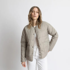VIVI MARI Ultra Light Puffer Jacket Stone/Leo Stone-Sand