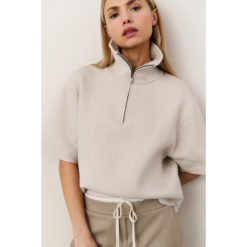 YAYA Kurzarm-Pullover Chalk White