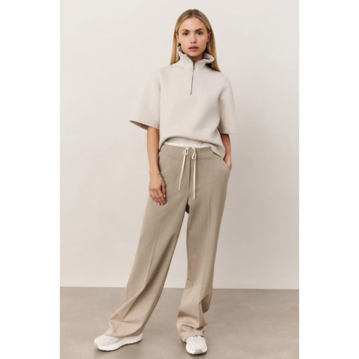YAYA Kurzarm-Pullover Chalk White