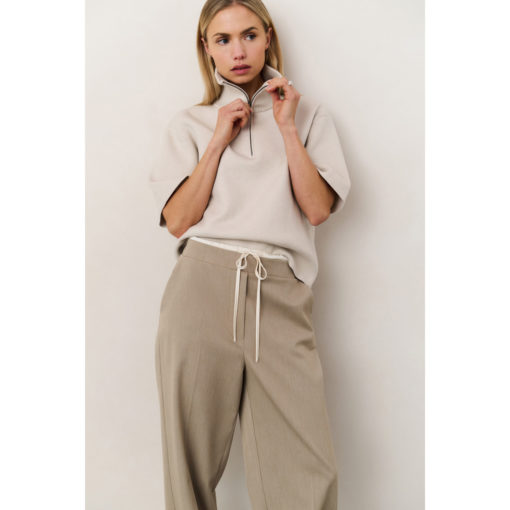 YAYA Kurzarm-Pullover Chalk White