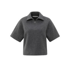 YAYA Kurzarm-Pullover Anthracite