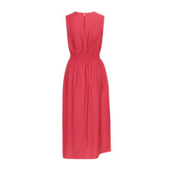 Moss Copenhagen Leinen-Mix-Kleid Rose Red Rückansicht