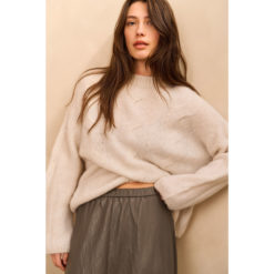 YAYA Zopfmuster-Sweater Wool White