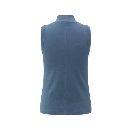YAYA Rib-Top mit Kragen Blue