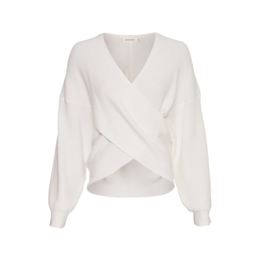 Moss Copenhagen Wickel-Pullover Egret
