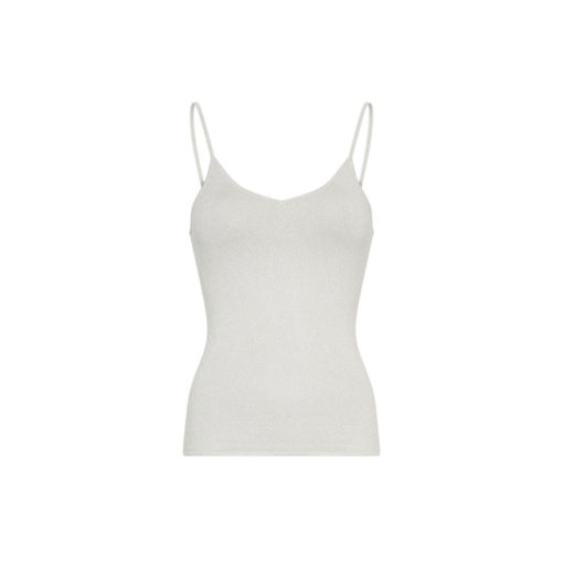 Moss Copenhagen Glitzer-Top Grey Silver