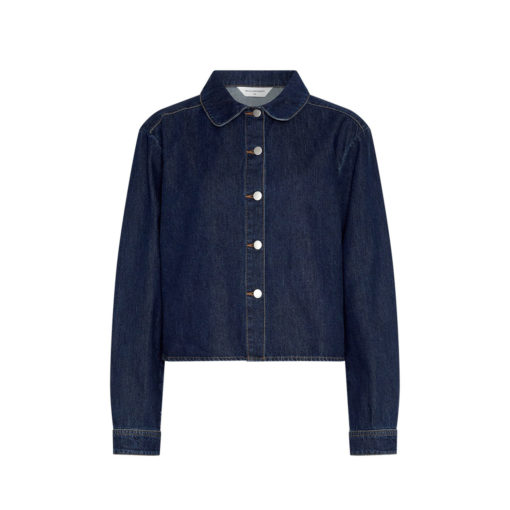 Moss Copenhagen Jeansbluse Dark Blue Wash