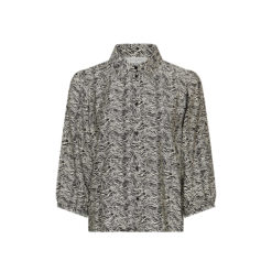 Moss Copenhagen Bluse Zebra mit weiten Ärmeln