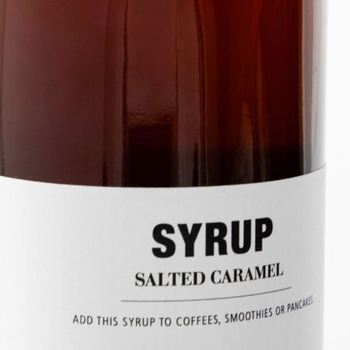 Nicolas Vahé Sirup Salted Caramel Etikett