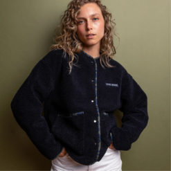 VIVI MARI Teddy Fleece Jacket Navy