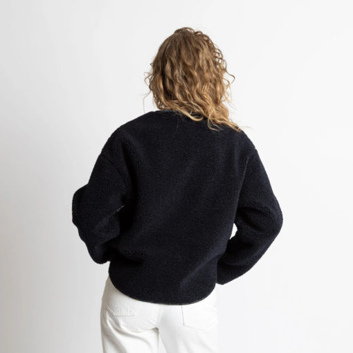 VIVI MARI Teddy Fleece Jacket Navy