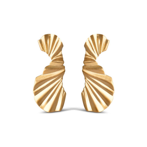 Enamel Ohrstecker Big Wave Gold