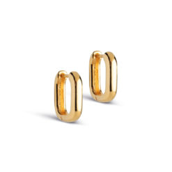 Enamel Ohrringe Hoops Square S Gold