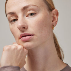 Enamel Ohrringe Hoops Square S Gold Model