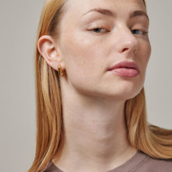 Enamel Ohrringe Hoops Square M Gold Model