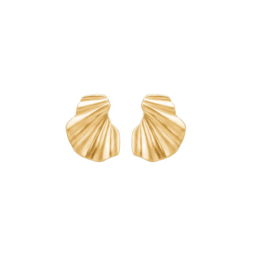Enamel Ohrstecker Wave Gold