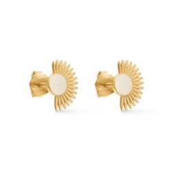 Enamel Ohrstecker Soleil Daisy Gold