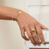 Enamel Ring Agnete S Gold und L