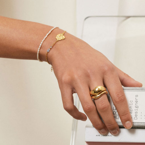 Enamel Ring Agnete S Gold und L