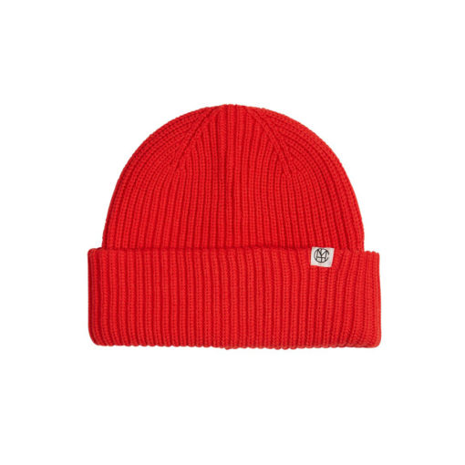 Moss Copenhagen Strick-Beanie Flame Scarlet