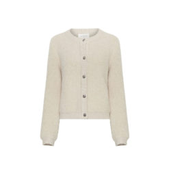 Moss Copenhagen Woll-Strickjacke Oatmeal
