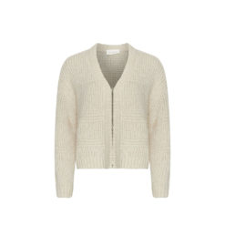 Moss Copenhagen Strick-Cardigan Chunky Oatmeal Melange