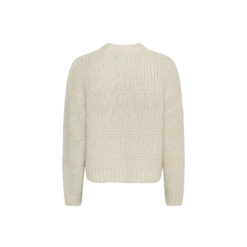 Moss Copenhagen Strick-Cardigan Chunky Oatmeal Melange Rückansicht