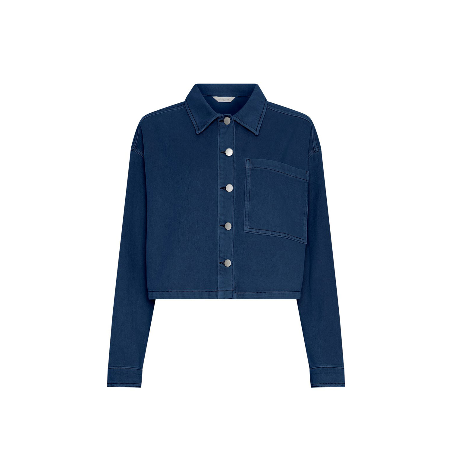 Moss Copenhagen Jeansbluse Mid Blue Wash - L-XL