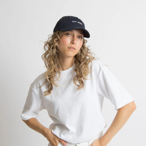 VIVI MARI Cap Solid Navy White