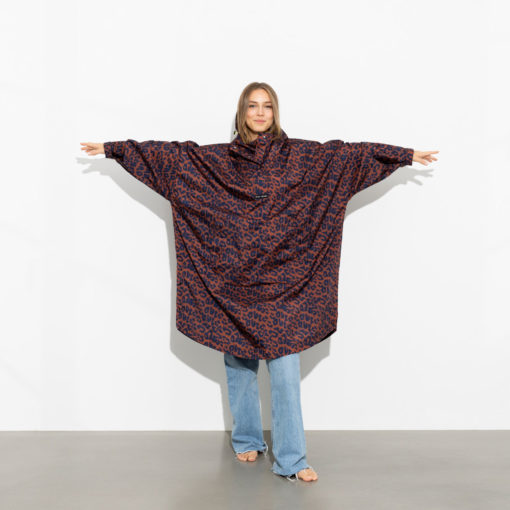 VIVI MARI Raincoat Leo Splashes Navy/Rust frontal