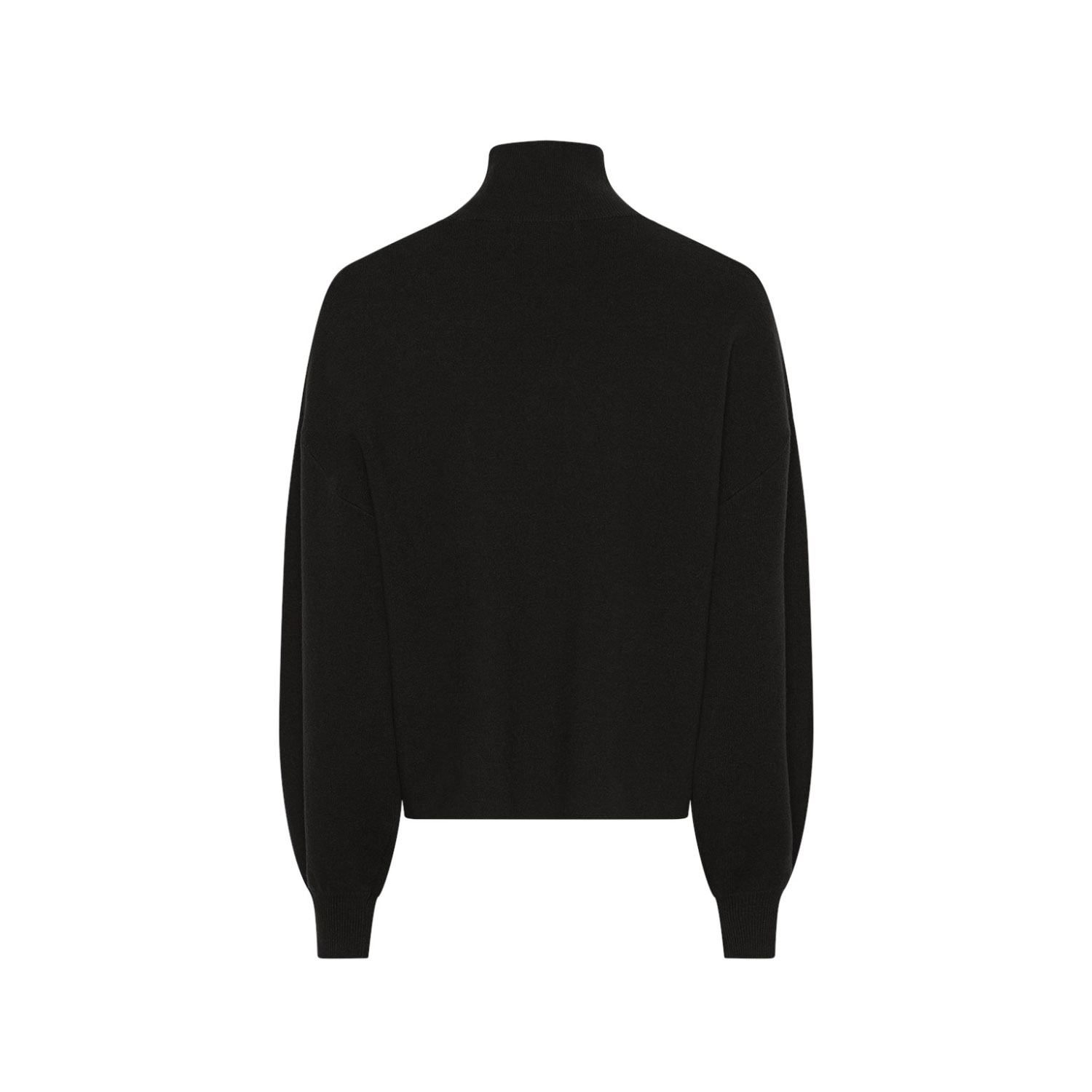 Moss Copenhagen Feinstrick-Pullover mit Ballonärmel Black