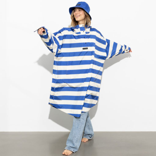 VIVI MARI Raincoat Bold Stripes Blue/Sand