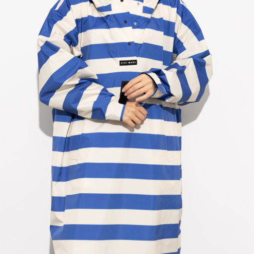 VIVI MARI Raincoat Bold Stripes Blue/Sand
