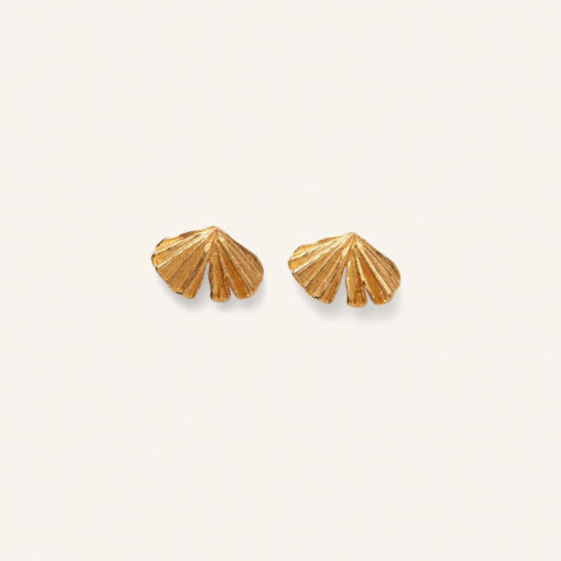 Pernille Corydon Ohrstecker Autumn Leaf Gold