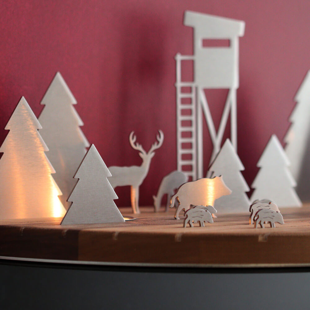 Unoferrum Silhouette Winterlandschaft L Mood