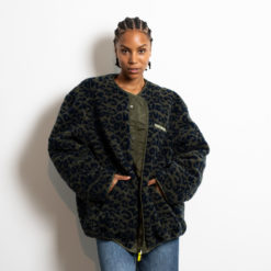 VIVI MARI Reversible Bomber Jacket Olive/Leo Navy-Olive