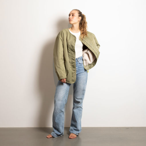 VIVI MARI Reversible Bomber Jacket Pale-Olive/Sand