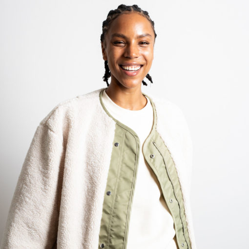 VIVI MARI Reversible Bomber Jacket Pale-Olive/Sand