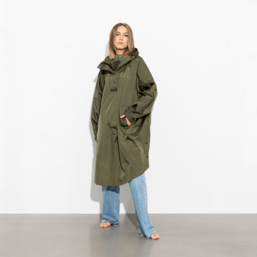 VIVI MARI Raincoat Solid Olive frontal