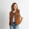VIVI MARI Teddy Fleece Vest Caramel