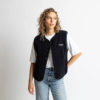 VIVI MARI Teddy Fleece Vest Navy